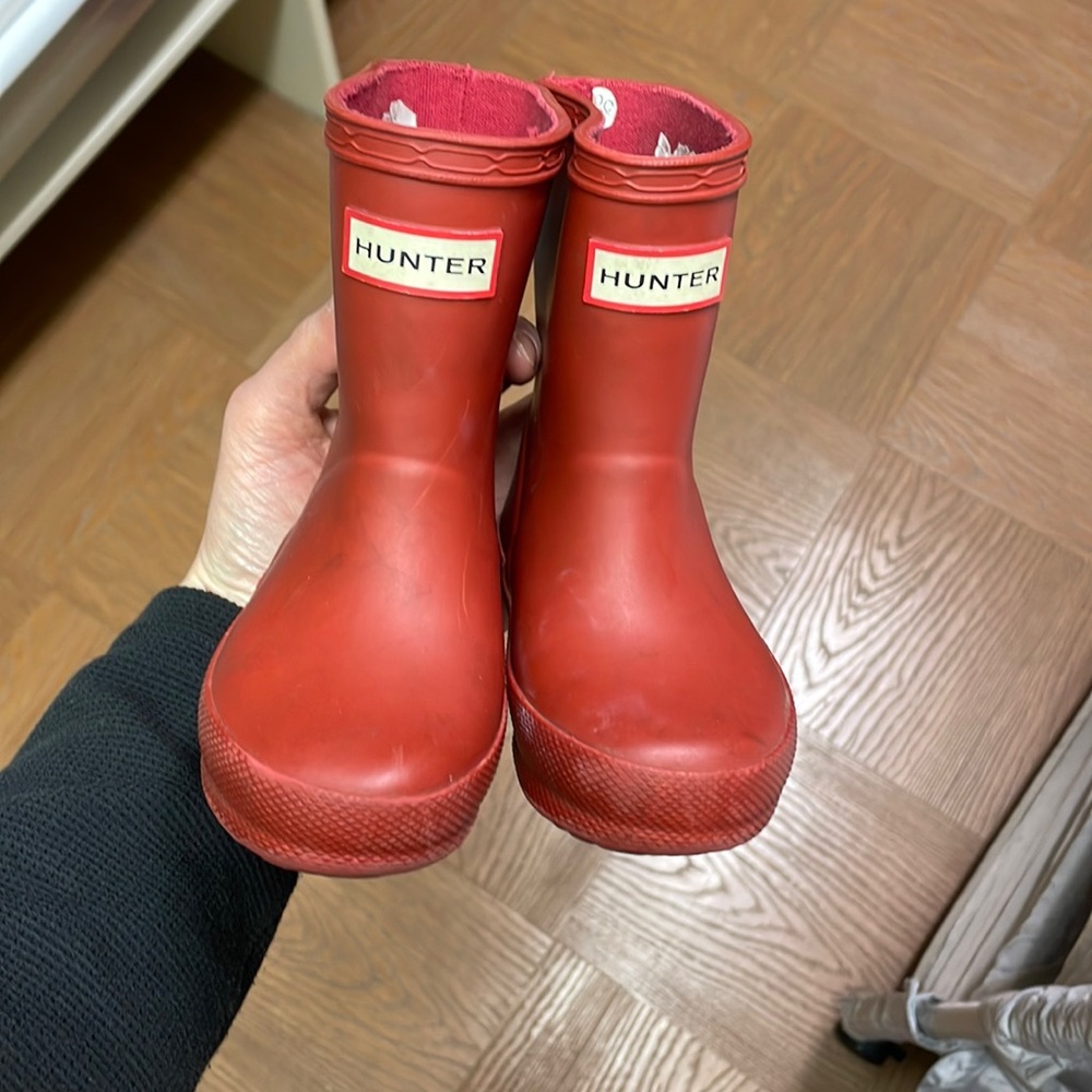 Red Hunter rain boots